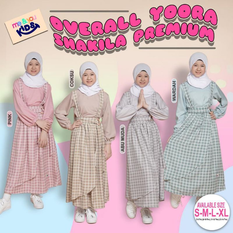 Gamis Anak Perempuan Remaja Terbaru Me & You Kids Set Overall Anak Perempuan