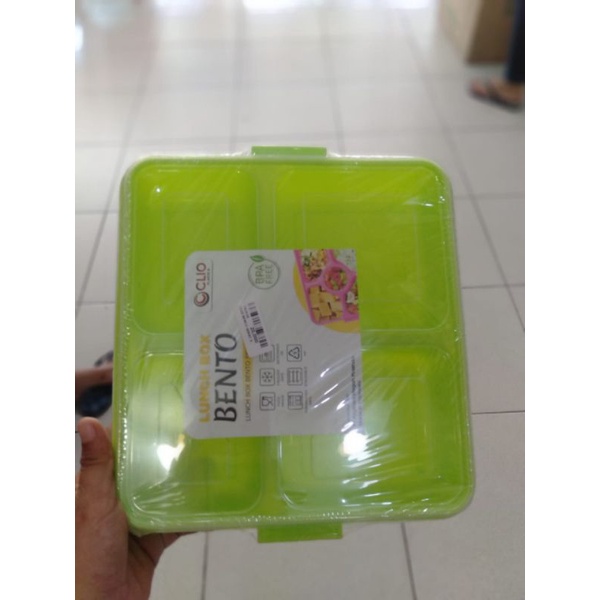 Lunch box bento sekat 5/kotak nasi plastik/tempat nasi clio