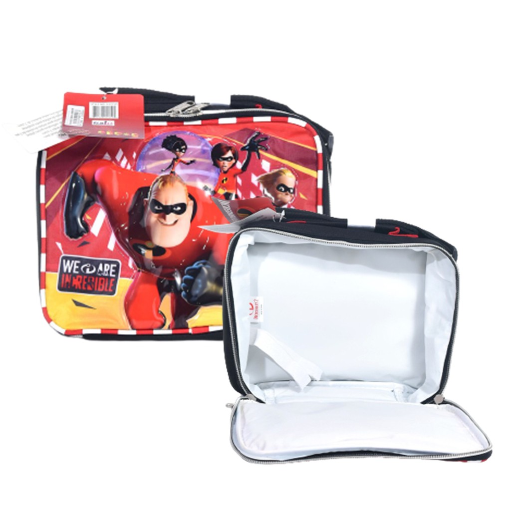 Tas Bekal Anak Karakter Incredibles Lunch Bag Black Mask Red A12159 Original