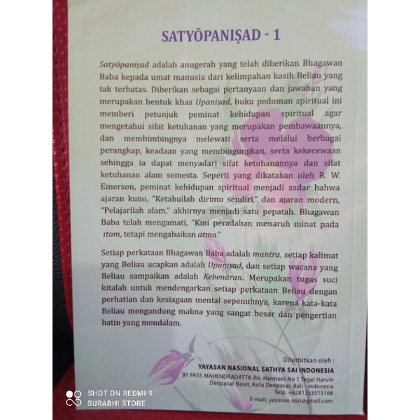 buku Satyopanisad 1 Sai Baba
