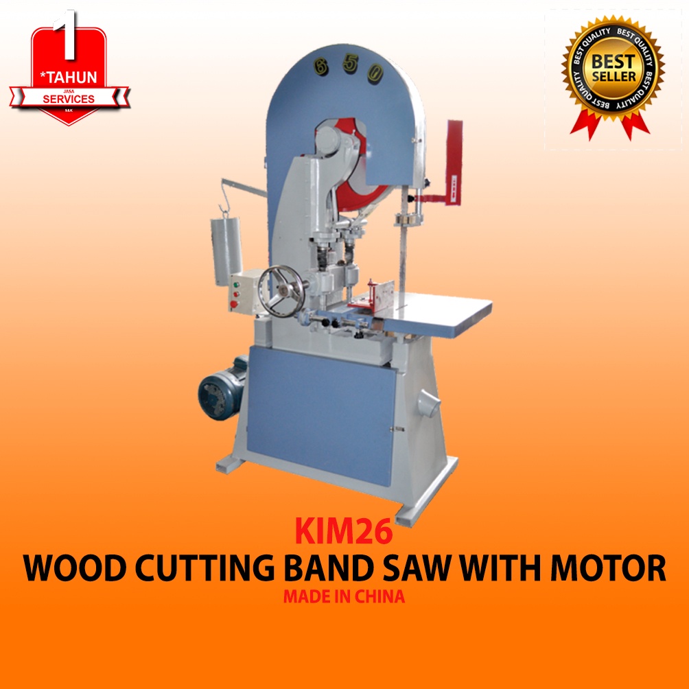 Mesin Pemotong Kayu Gergaji Kayu Dengan Penggerak Wood Cutting Bandsaw With Motor AKS - KIM26