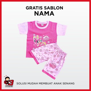  Baju  Anak  Setelan Litle Pony Kaos Anak  Laki Laki Perempuan  