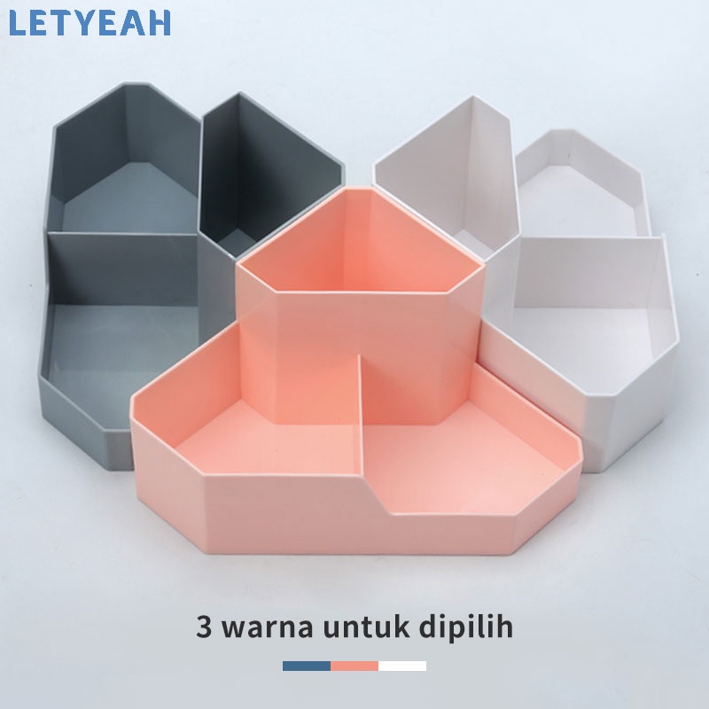 letyeah desktop storage kotak make up kotak penyimpanan alat tulis / rak kosmetik kotak organizer sudut