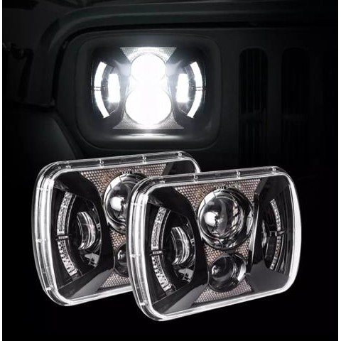 LAMPU LED VARIASI KOTAK SMOKE HEADLAMP 8INCHI