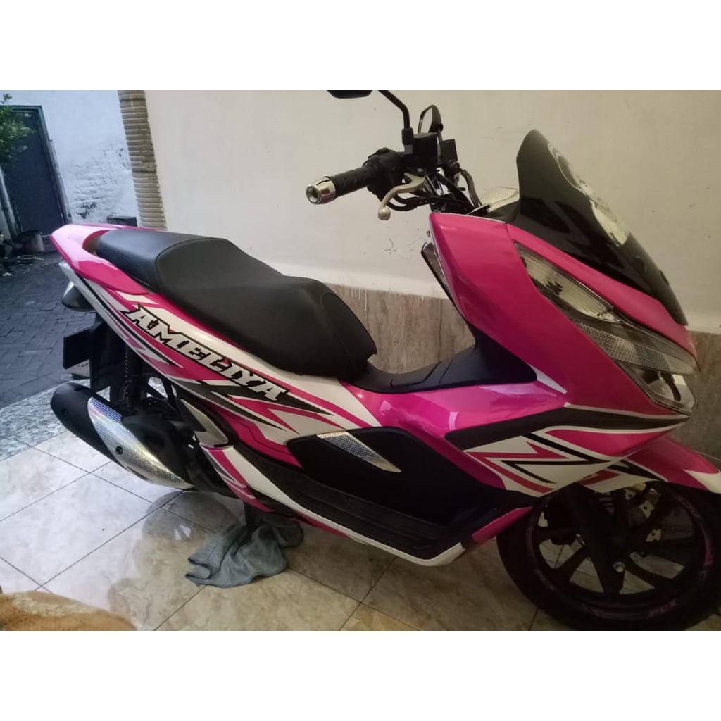 Stiker Motor Full Body Honda PCX Grafis Pink