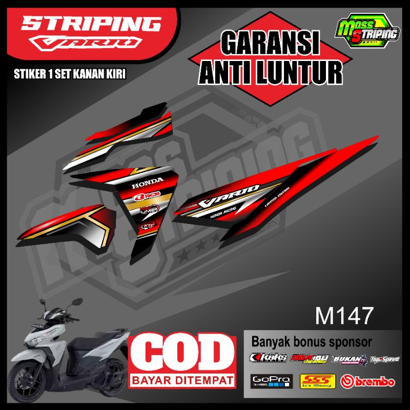 Jual Stiker Striping Honda Vario 125 , Vario 150 Led Vario Techno