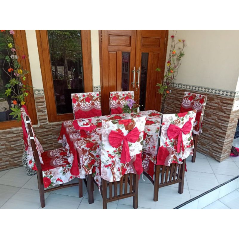 SARUNG KURSI MAKAN SARUNG KURSI MEJA MAKAN SARUNG KURSI JATI SARUNG KURSI SET COVER KURSI MAKAN