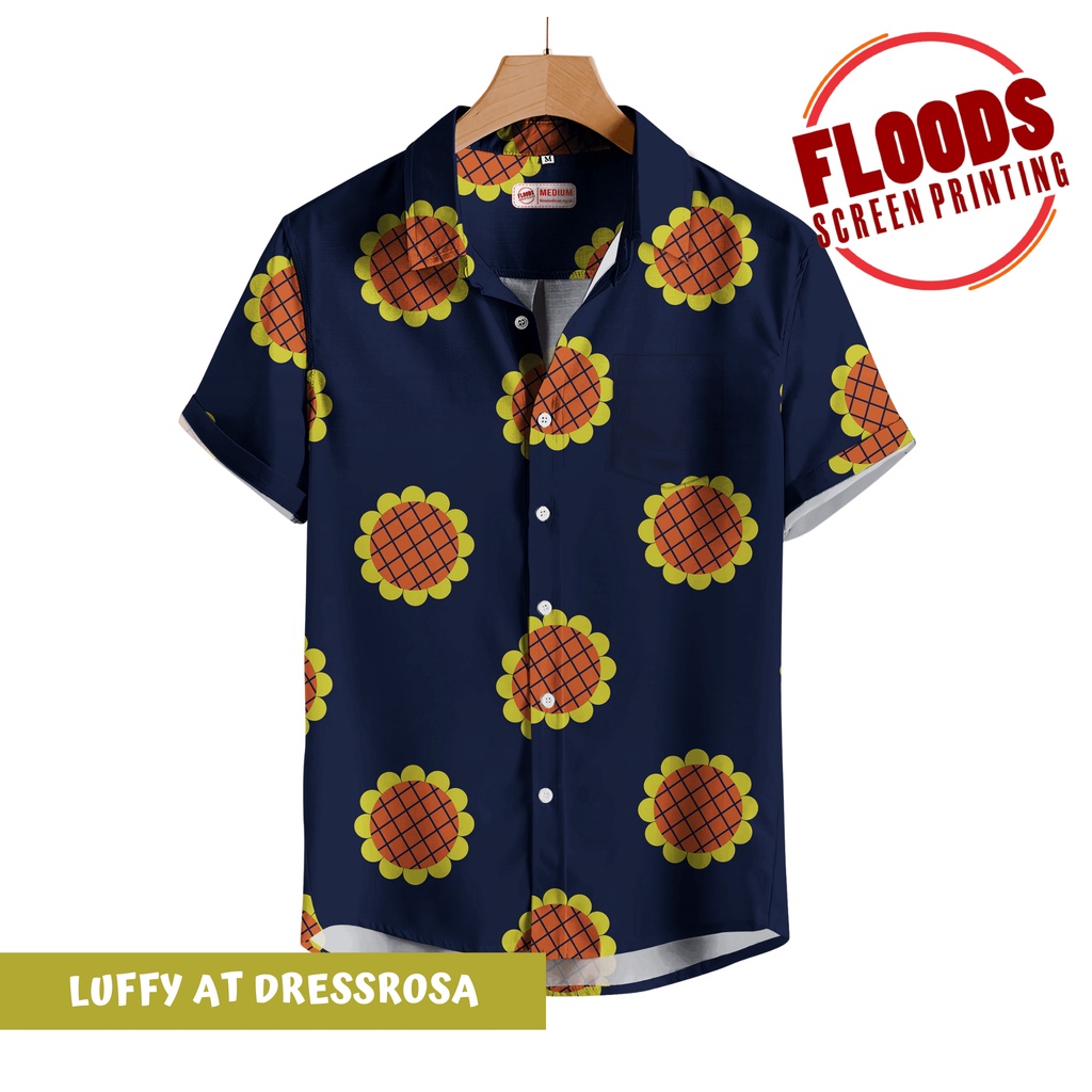 Kemeja Pria Anime One Piece - Luffy At Dressrosa