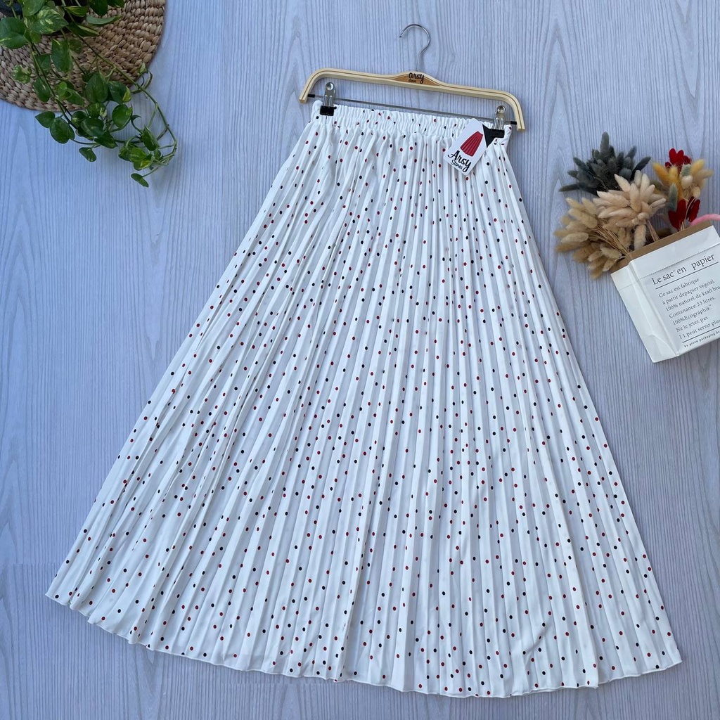 Renira Skirt Bawahan Rok Wanita - Hyget Premium All Size-WHITE3
