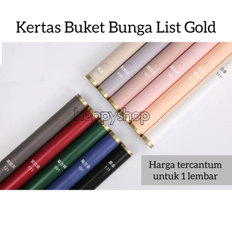 

Kertas Buket Bunga List Gold Flower Wrapping Paper Emas
