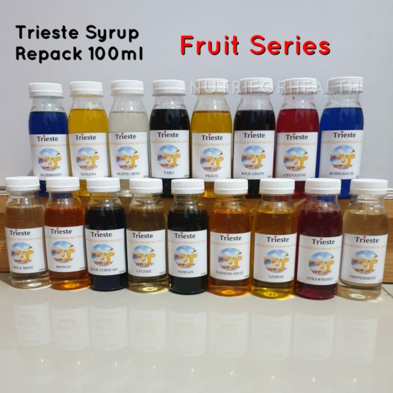 

(100ml) Trieste Syrup HALAL Lavender Coconut Osmanthus Avocado Berry Matcha Yuzu Banana Blue Curacao/Blue Lagoon Mojito Taro Peach Peppermint Mango Pandan Passion