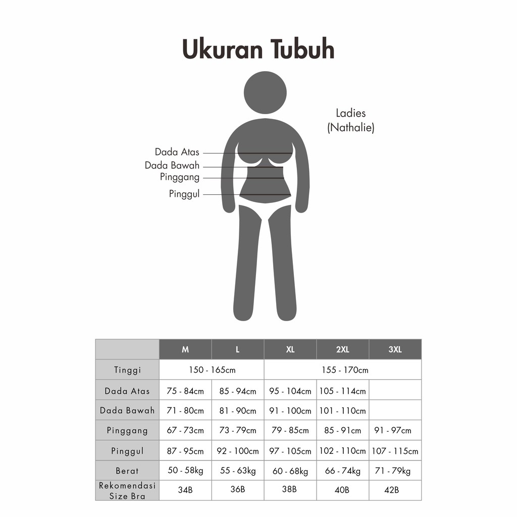 Nathalie Kaos Dalam Tanktop Wanita 1Pcs Color NTA 428-8