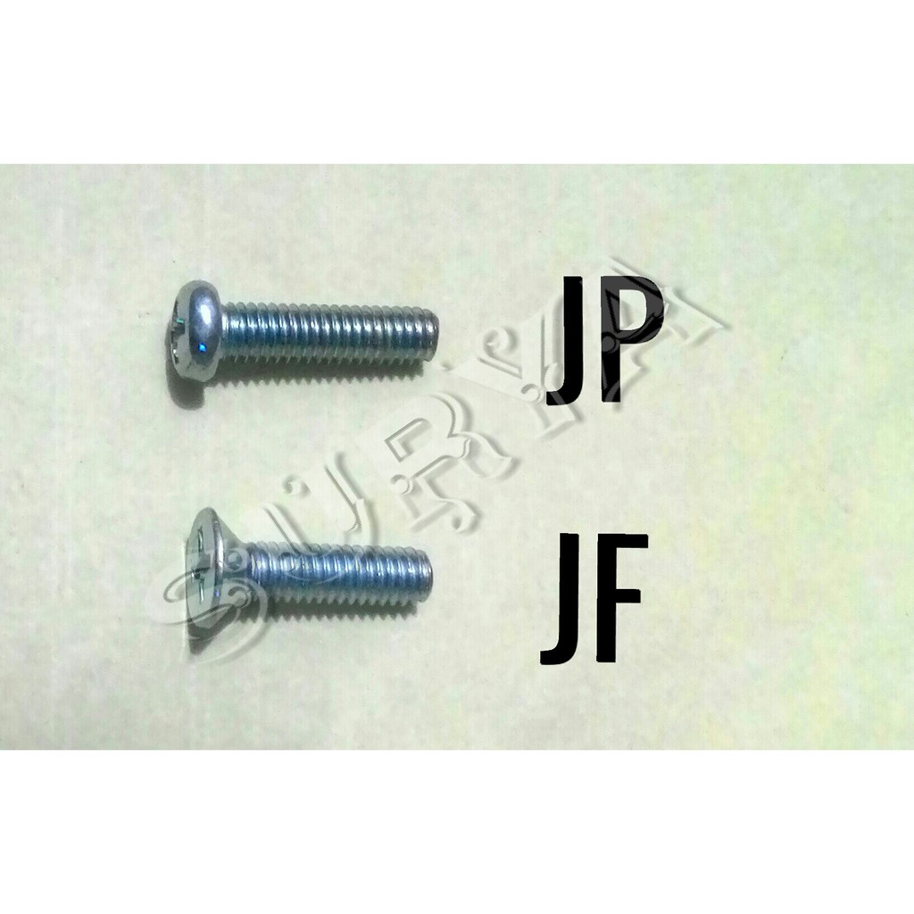 Baut Obeng JP JF M8 x 30 Obengan + Plus Silver