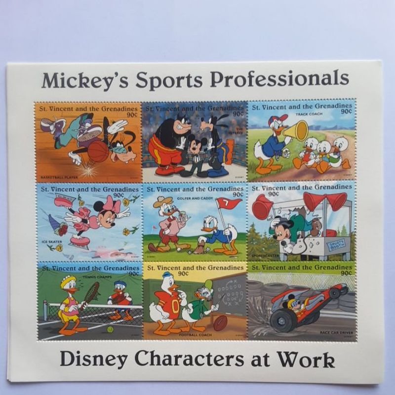 

Terlaris ✨ - Perangko Disney guyana mickey sport proffesional sheet 9 prangko3.1.23