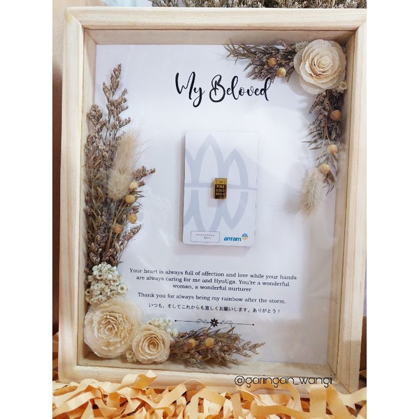 bingkai 3D / custom bingkai / bingkai mahar / frame gift / bingkai 3D rustic