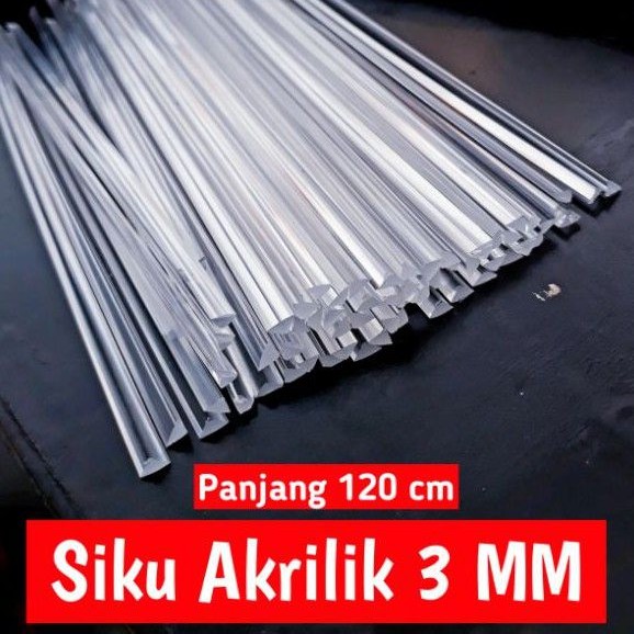SIKU AKRILIK 3 MM, AKRILIK SIKU,, SIKU SEGITIGA, ACRYLIC SIKU PANJANG 120 CM