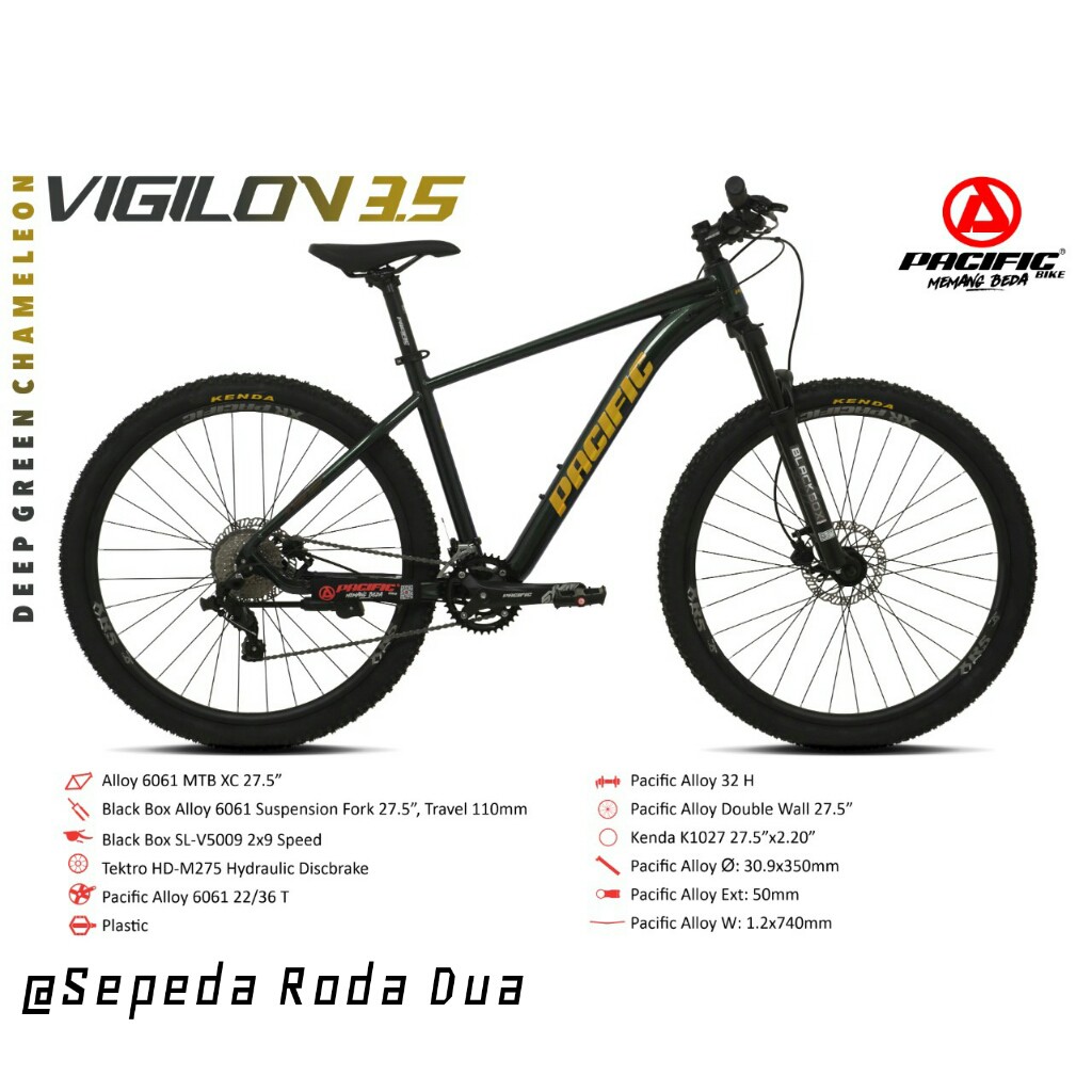 Sepeda MTB 27,5" Pacific Vigilon 3.5
