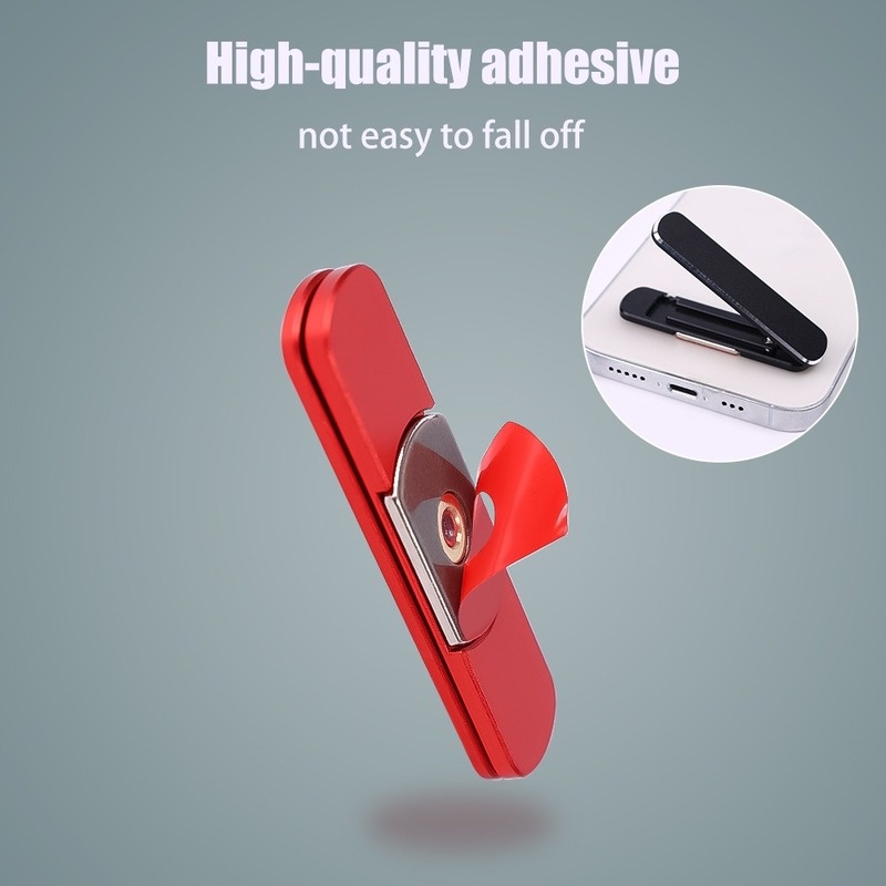 Holder Handphone Universal Bahan Aluminum Alloy Dapat Dilipat / Berputar 360 Derajat° Stand Bracket Metal Mini Invisible Rotasi Putar Kualitas Tinggi Untuk Handphone Universal