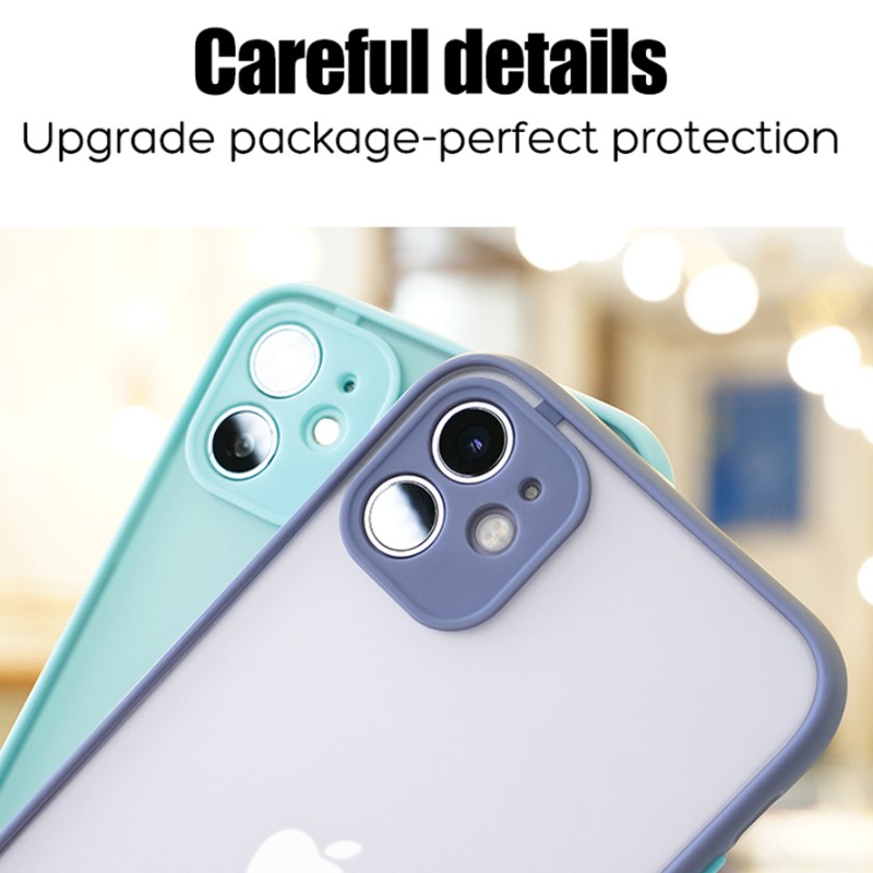 iPhone 12mini iPhone 12 iPhone 12promaxCamera Lens Protective Case Matte Shockproof Hard Phone Armor Back Cover for iPhone 11 Pro Max 6 6S Plus 8 7 Plus X XS Max XR SE2 2020