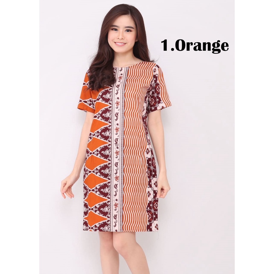 Baju Batik Wanita - Ceongsam Batik Wanita 038 MVP-Orange Skt