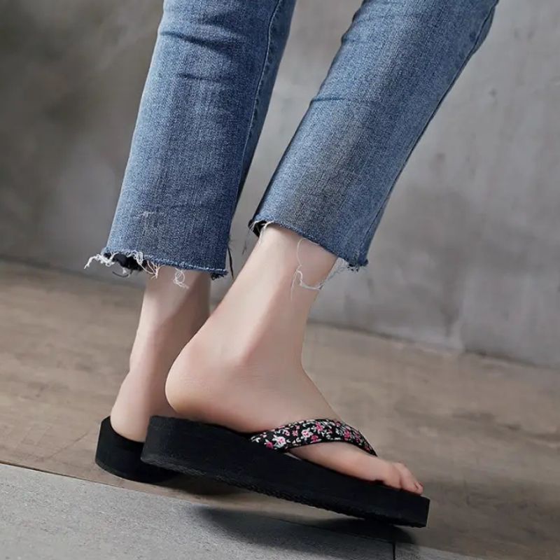 Sandal Wedges Amira Terbaru Sandal Wanita Tali Motif