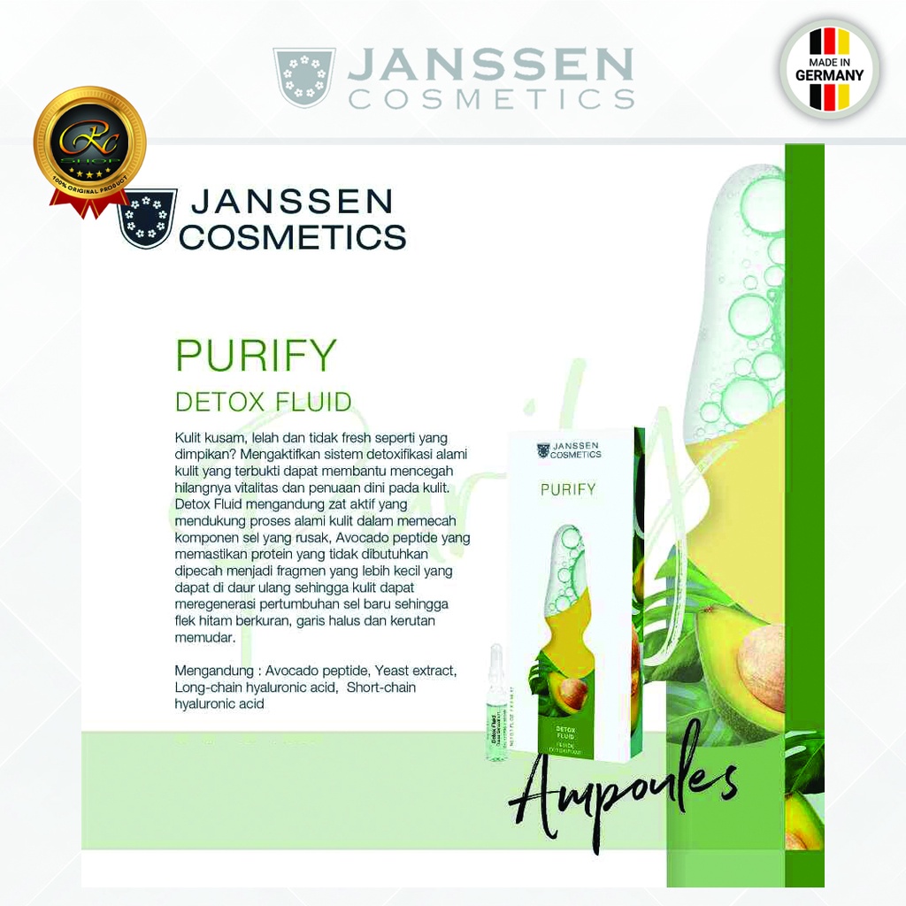 Serum Wajah Janssen Cosmetics PURIFY DETOX FLUID / JANSSEN COSMETICS ( ISI 7 AMPUL )