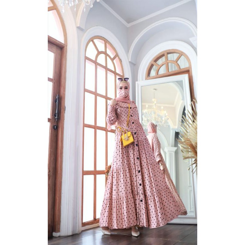 Amena polka Rayon Kancing full