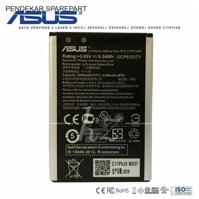 Baterai Batre Asus Zenfone 2 Laser 5 inch ZE500KL ZE500KG Z00RD Z00ED