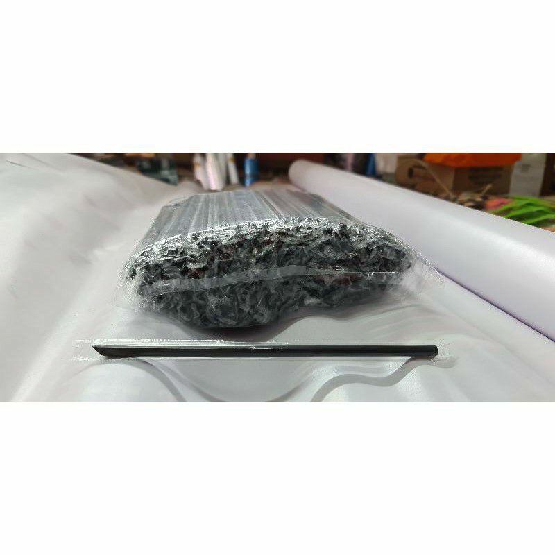 Sedotan runcing 6mm cover plastik / sedotan es kopi / sedotan runcing hitam 6mm panjang 20cm