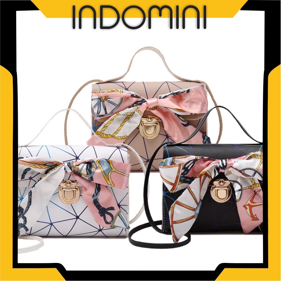 INDOMINI W153 TAS SELEMPANG PITA PRISMA PENTAGRAM FASHION WANITA SLINGBAG STYLE KOREA IMPORT COD