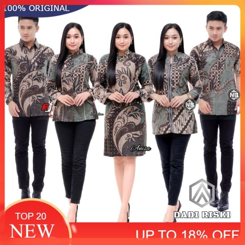 [12.12] Size S M L XL XXL XXXL Batik couple MOTIF BARU atasan kantor seragam batik pria wanita bluse hem DADIRISKI