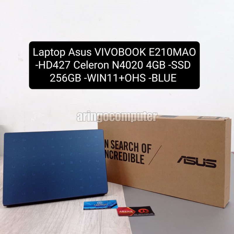 Jual Laptop Asus Vivobook E210mao Hd427 Celeron N4020 4gb Ssd 256gb Win11ohs Blue Shopee 4941