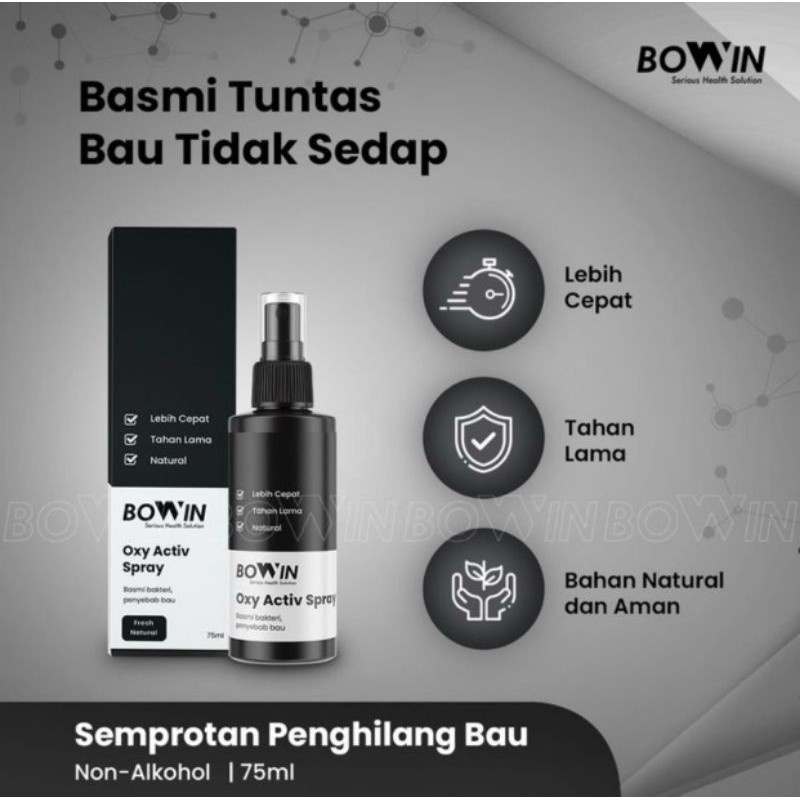 BOWIN Activ Spray Semprotan Penghilang Bau Helm/Jaket/Sepatu 75ml