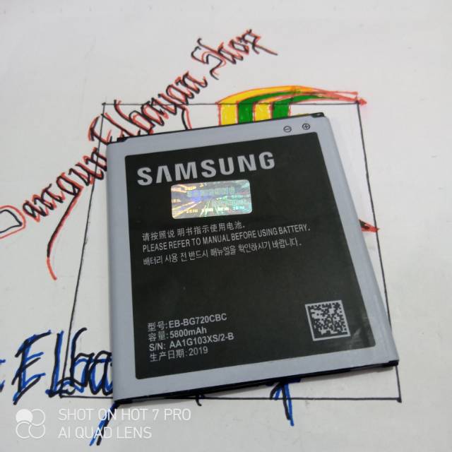 Batre Batrai Hp Samsung EB-BG720CBC GRAND 3 G7200 GRAND MAX G720 Battey