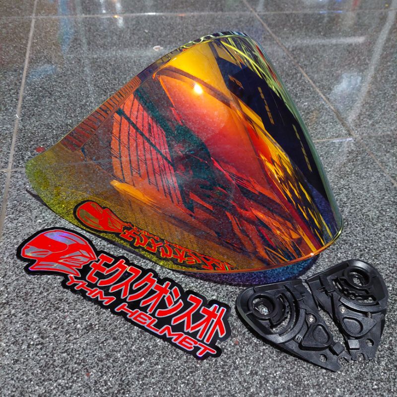 visor helm njs kairoz visor njs kairoz kaca helm njs kairoz-Iridium red