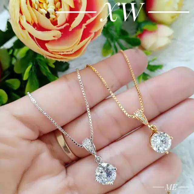 Xuping-kalung wanita italia liontin mata satu silver atau gold 002