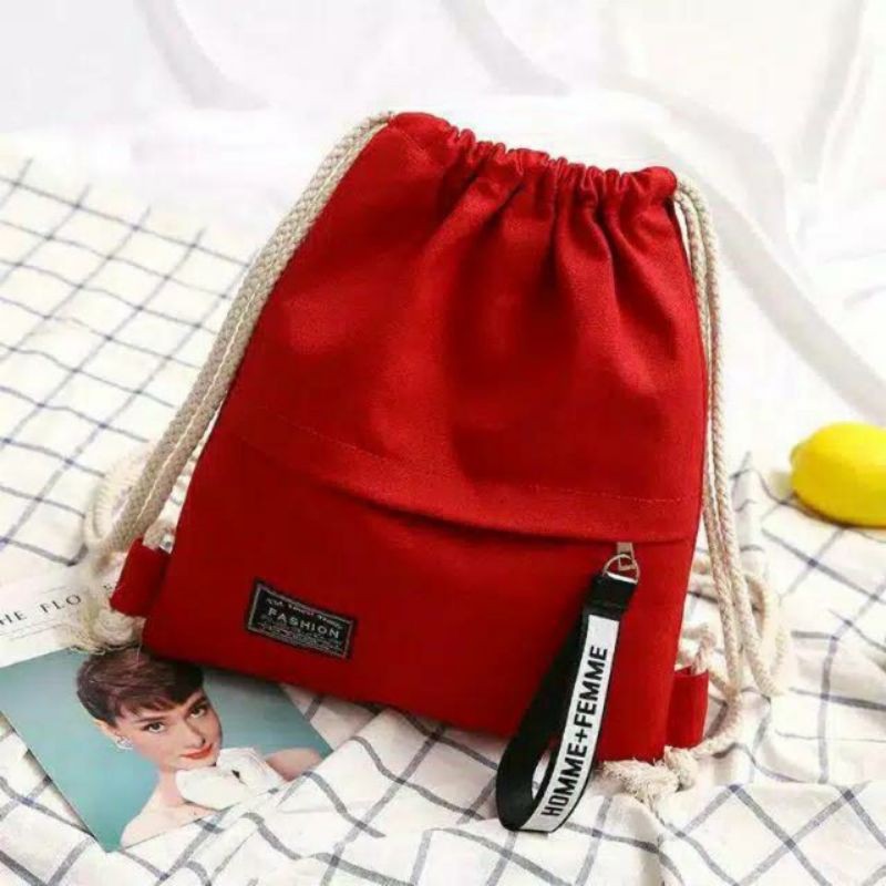 ( COD ) TAS RANSEL SERUT ALA KOREA / CEWEK DAN COWOK