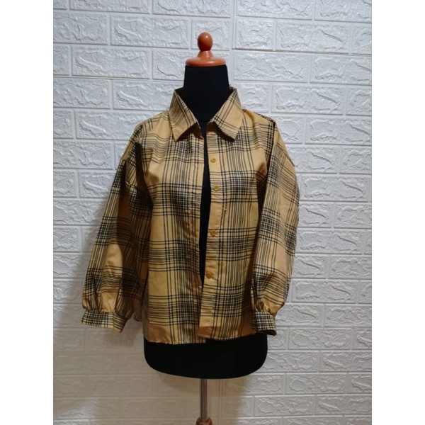 KEMEJA GUILEN OVERSIZE SHIRT BAHAN KATUN KOTAK YANDETH / FIT TO XL-6