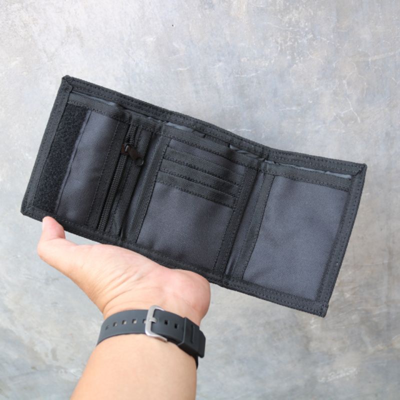 Dompet trifold adidas black with strap