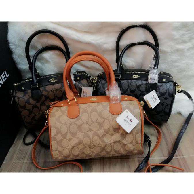 Tas Wanita Terbaru Handbag Coach Speedy Bennet Premium Quality Import - Cokelat Alealesale