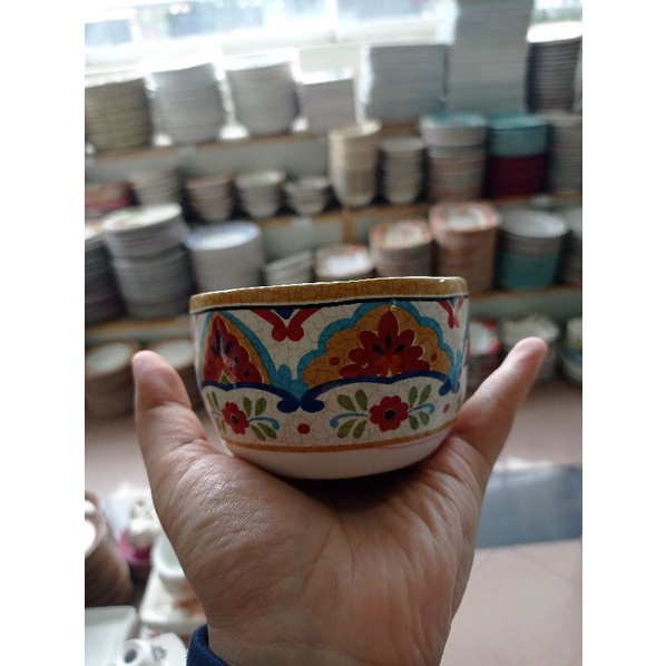 Mangkok Keramik Bowl Soup SANGO Motif Maroko Cantik