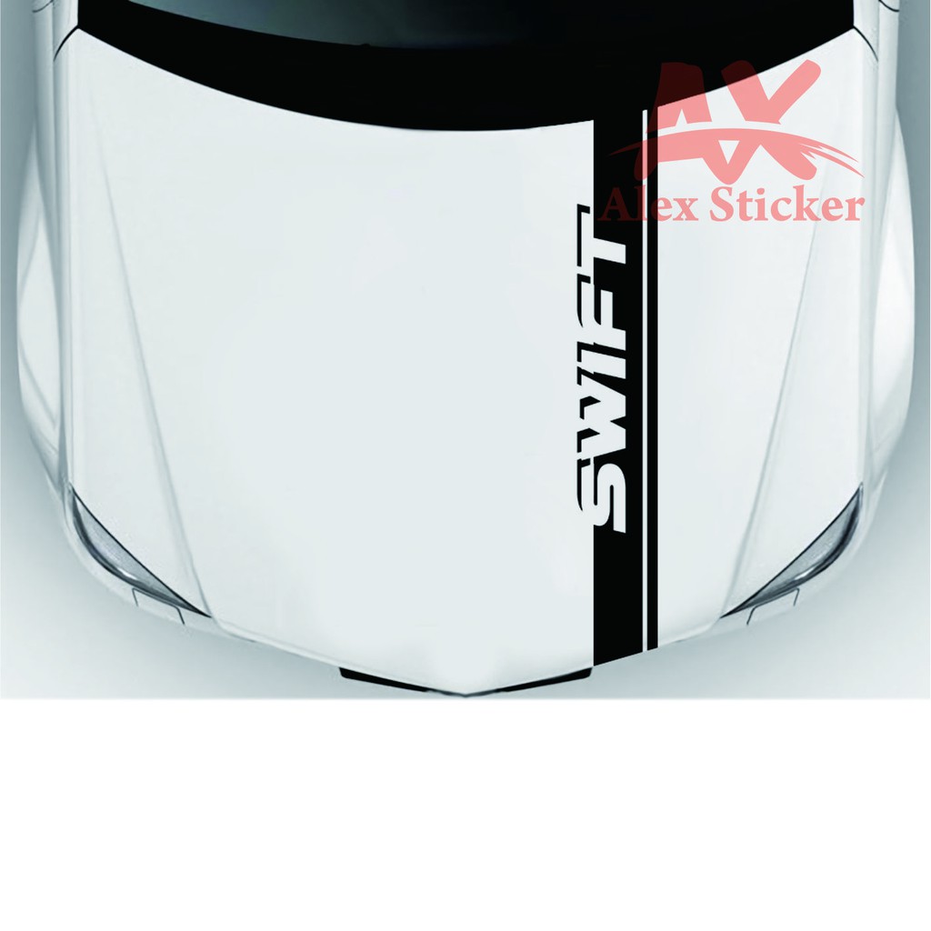 stiker sticker mobil suzuki swift cutting stiker kap depan suzuki swift