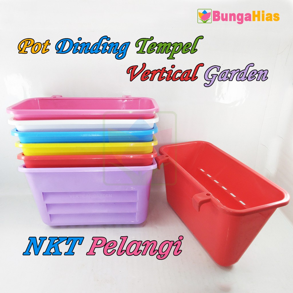 Pot Dinding Tempel NKT Pelangi Tanaman Bunga Hias Vertical Pot Dinding Tempel NKT Pelangi Tanaman Bunga Hias Vertical