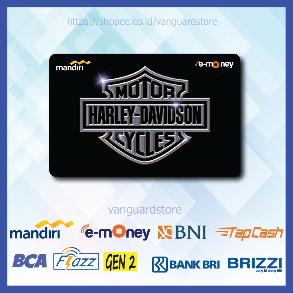 KARTU E MONEY E TOLL HARLEY DAVIDSON MOTORCYCLE KUMPULAN 10 EMONEY MANDIRI FLAZZ BCA TAPCASH BRIZZI