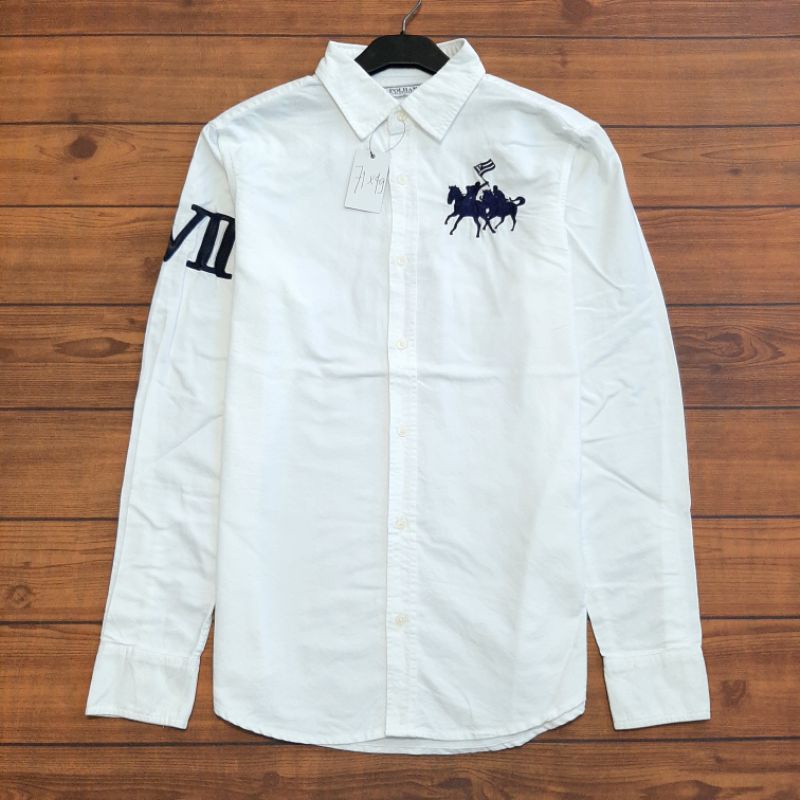 Kemeja Putih Panjang Oxford Polham