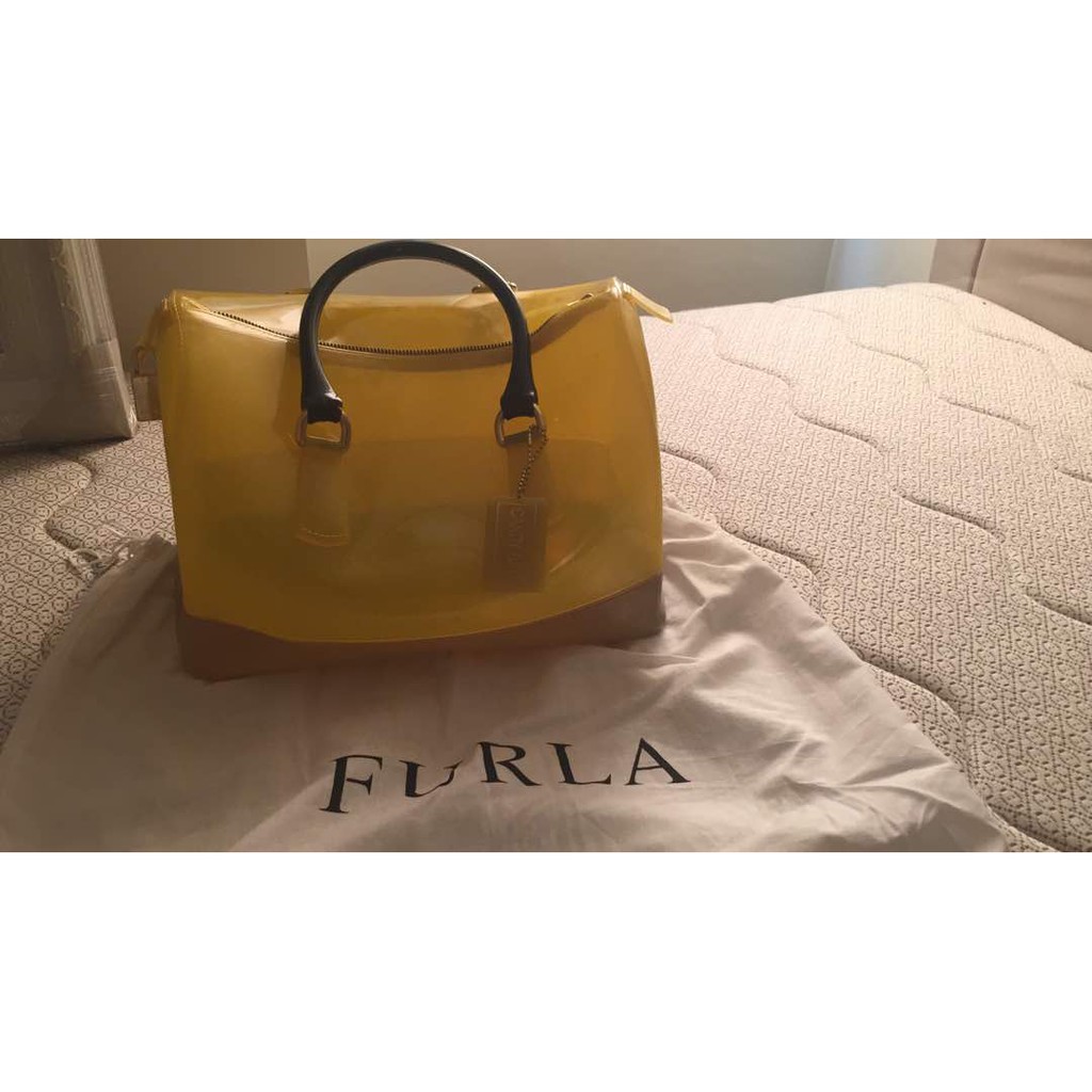 ORIGINAL FURLA MEDIUM CANDY BAG - YELLOW & VANILLA