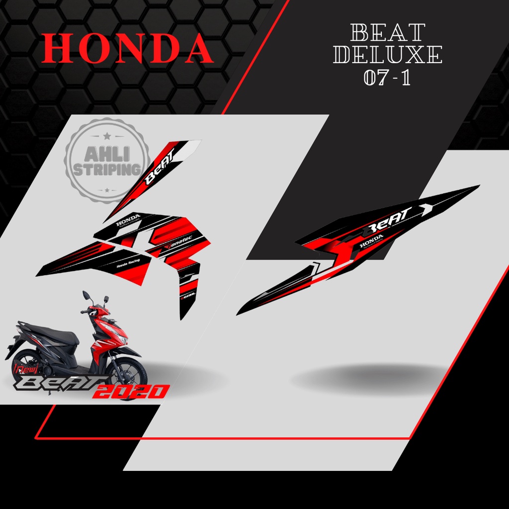 Sticker Striping List Variasi HOLOGRAM Beat Deluxe 2020 SF AH 07