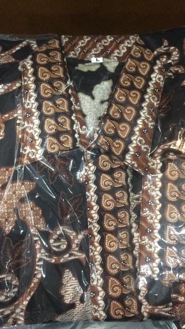 Bswart Batik Hrb026 Kenongo Hem Pendek Padi Pekalongan M L Xl Batik Pria Murah Modern Grosir