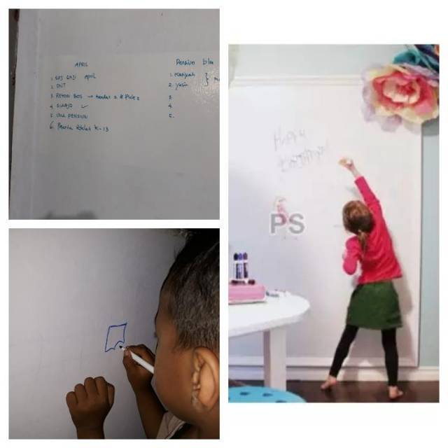 

Sticker white board, black board