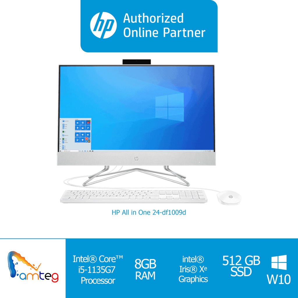 HP PC AIO 24-df1009d Core i5-1135G7 / 8GB / 512GB / WIN 10